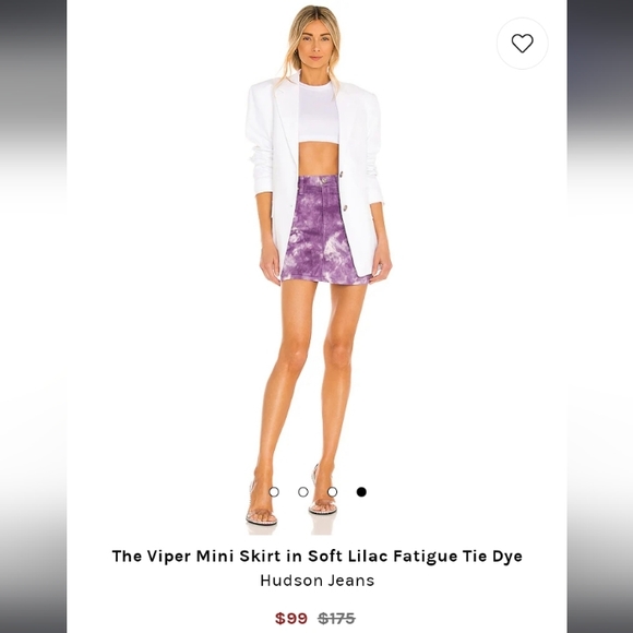 HUDSON- The Viper Mini Skirt/Lilac Fatigue Tie Dye-25 (US-0) - Picture 11 of 12